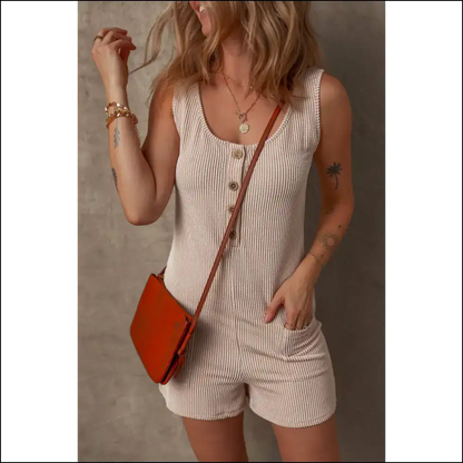Needful Things: Adulting in a Buttoned Sleeveless Romper 😜 - Rompers Jumpsuits & on Sale Worldwide Shipping