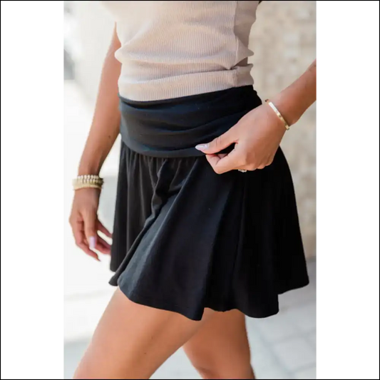 Needful Things: Black Ruched Skort! Chic Domination.😈 - s - Shorts on Sale Worldwide Shipping