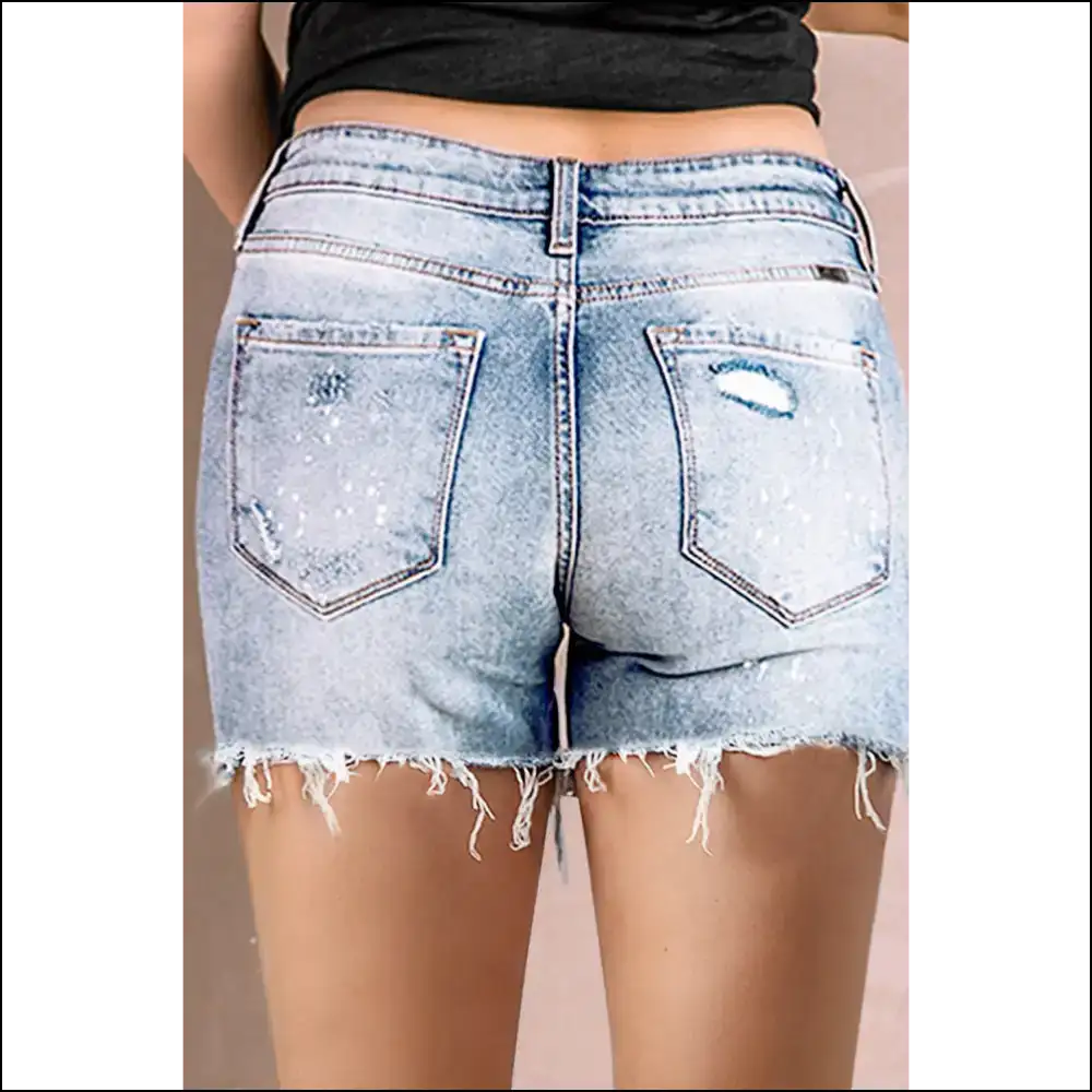 Needful Things: Blue Distressed Denim Shorts 💙 Light & Loving It! 😈 - on Sale Worldwide Shipping