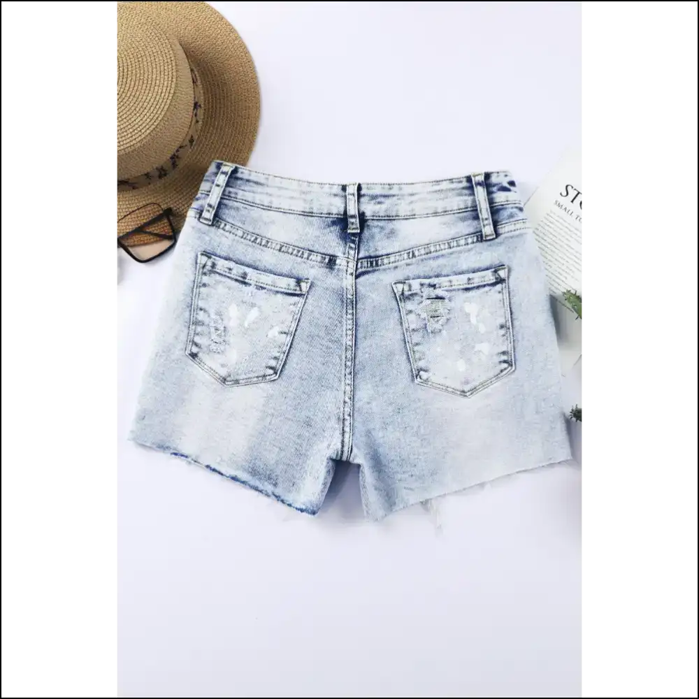 Needful Things: Blue Distressed Denim Shorts 💙 Light & Loving It! 😈 - on Sale Worldwide Shipping