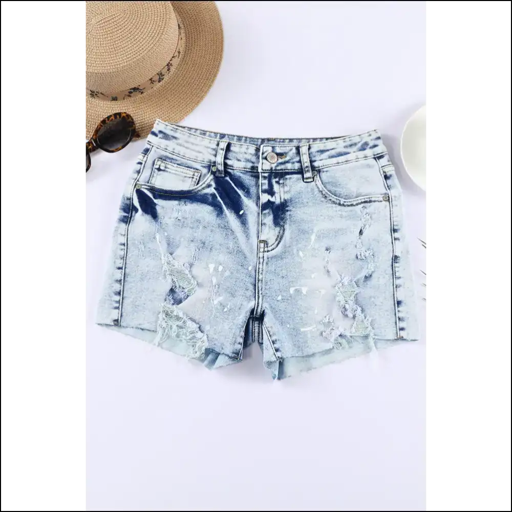 Needful Things: Blue Distressed Denim Shorts 💙 Light & Loving It! 😈 - on Sale Worldwide Shipping