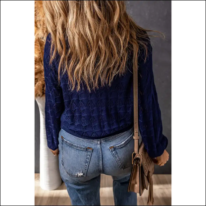 Needful Things: Blue Lightweight Buttoned Crochet Cardigan of Doom! 😈 - Cardigans on Sale Worldwide Shipping
