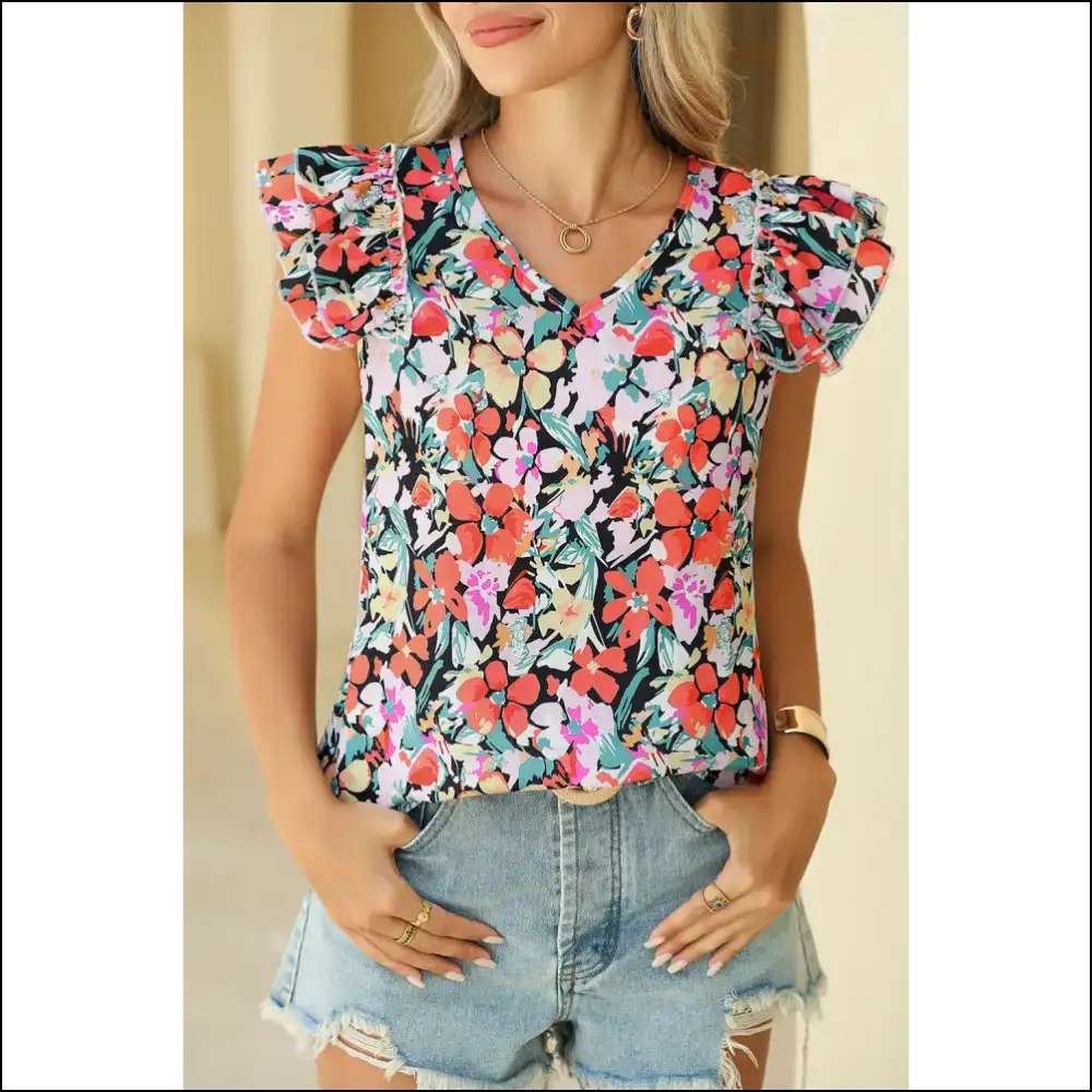 Needful Things: Boho Floral Print Sleeveless? Gorgeous 🌼 - Multicolour / s - Sleeveless Shirts Tank Tops on Sale Worldwide Shipping