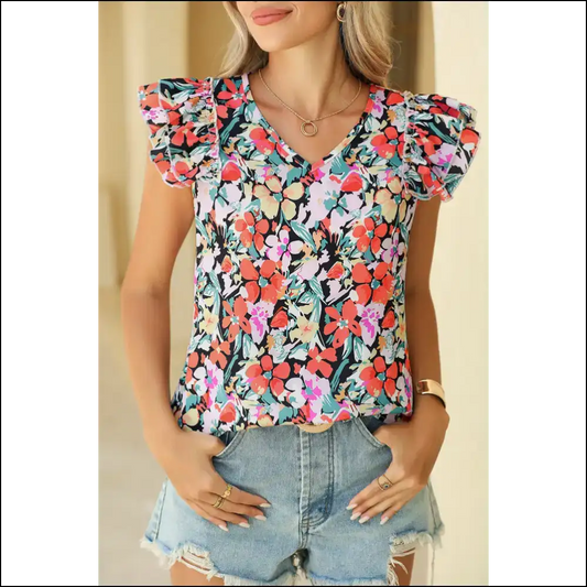 Needful Things: Boho Floral Print Sleeveless? Gorgeous 🌼 - Multicolour / s - Sleeveless Shirts Tank Tops on Sale Worldwide Shipping