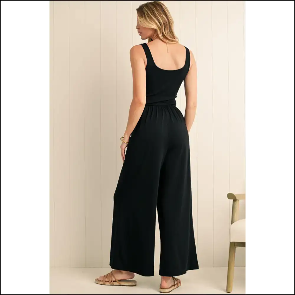 Needful Things: Chic Black Cutout Wide Leg Jumpsuit - Instant Diva just Add! 😈 - Jumpsuits & Rompers on Sale Worldwide Shipping