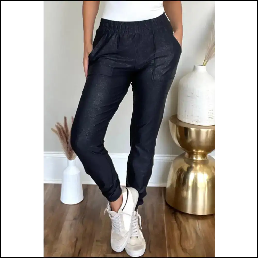 Needful Things: Chic Black Elastic Waist Joggers - Pants! 🖤👖 - s - on Sale Worldwide Shipping