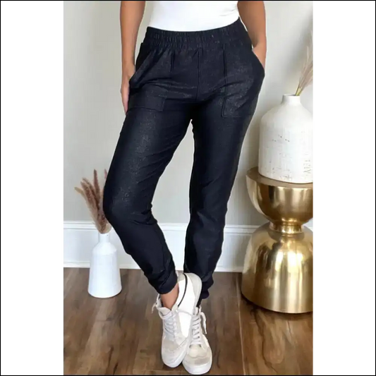 Needful Things: Chic Black Elastic Waist Joggers - Pants! 🖤👖 - s - on Sale Worldwide Shipping