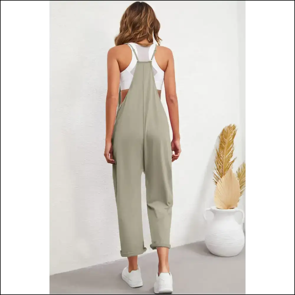 Needful Things Chic Green Pocketed Jumpsuit: Hug! 🐸 - Rose Red / s - Jumpsuits & Rompers on Sale Worldwide Shipping