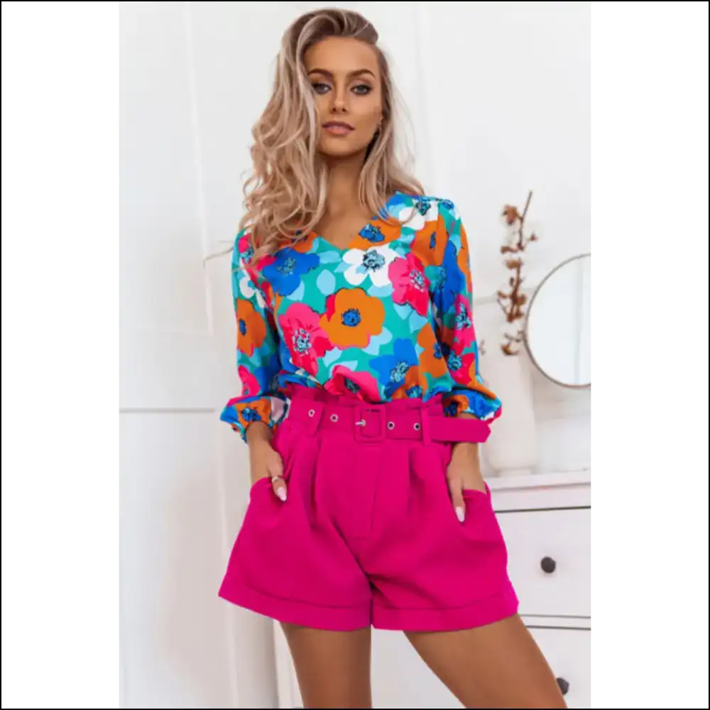 Needful Things: Chic Multicolor Floral - Hide your Shoulders Sins! 🌸😈 - Blouses on Sale Worldwide Shipping