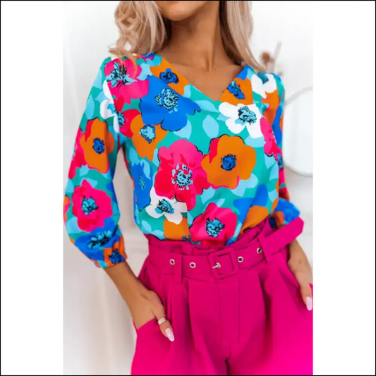Needful Things: Chic Multicolor Floral - Hide your Shoulders Sins! 🌸😈 - s - Blouses on Sale Worldwide Shipping