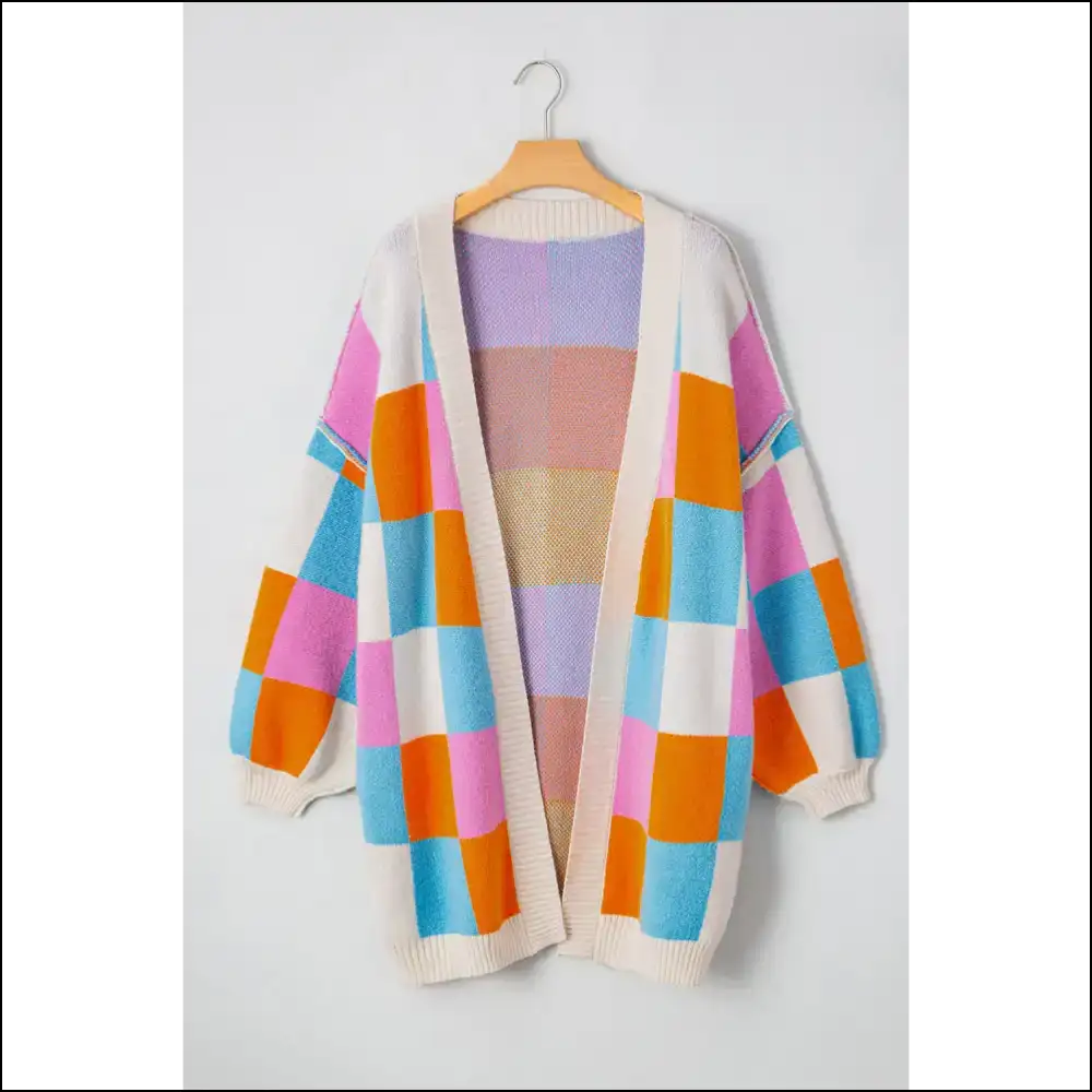 Needful Things: Chic Orange Checkered Cardigan! 🔥🍊 Check Yourself! - Cardigans on Sale Worldwide Shipping