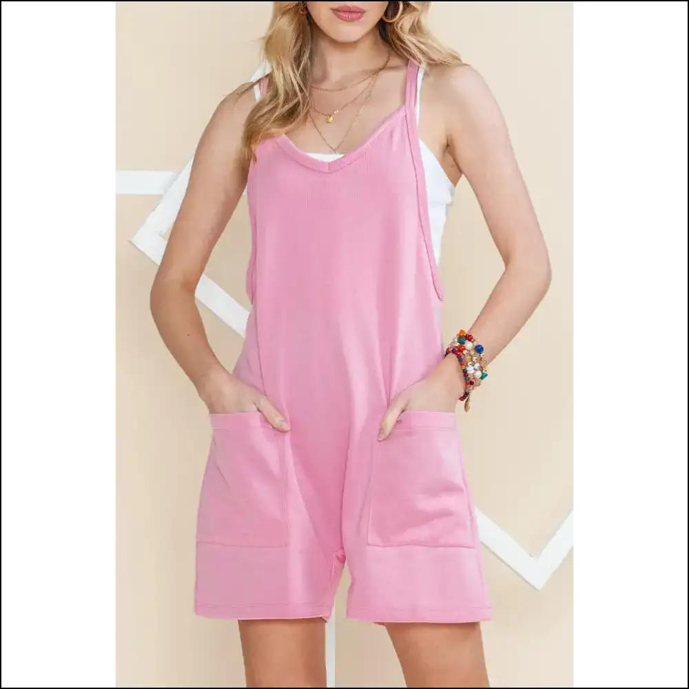 Needful Things: Chic Pink Spaghetti Strap Romper - Goddess 💖 - s - Rompers Jumpsuits & on Sale Worldwide Shipping