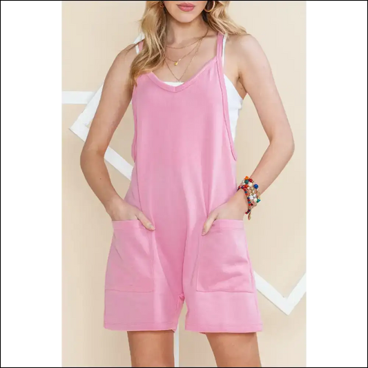 Needful Things: Chic Pink Spaghetti Strap Romper - Goddess 💖 - s - Rompers Jumpsuits & on Sale Worldwide Shipping
