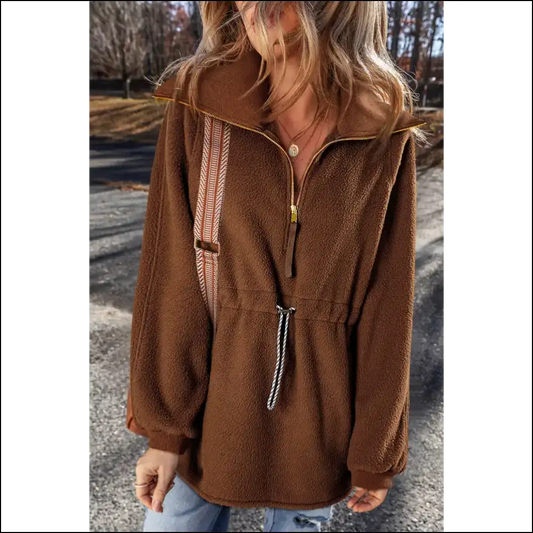 Needful Things: Chic Straw Yellow Quarter Zip Fleece - so Cozy! 💛 - s - Sweatshirts & Hoodies on Sale Worldwide Shipping
