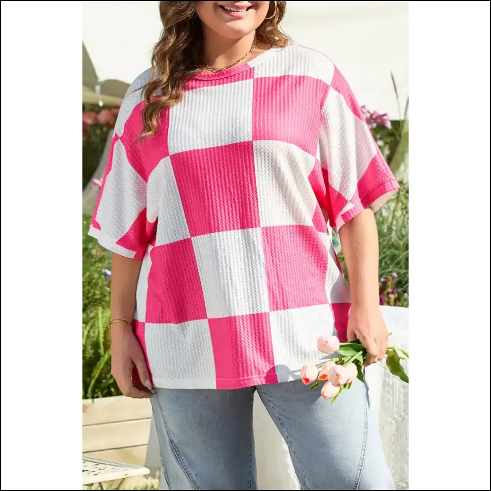 Needful Things: Chic White Checkerboard Tee (finally Fabulous!) 😜 - Plus Size Tops on Sale Worldwide Shipping