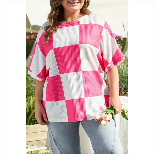 Needful Things: Chic White Checkerboard Tee (finally Fabulous!) 😜 - Plus Size Tops on Sale Worldwide Shipping
