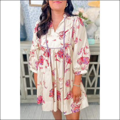 Needful Things: Chic White Floral Mini Dress – Curves Ahead! 🌼🤣 - 1x - Plus Size Dresses on Sale Worldwide Shipping