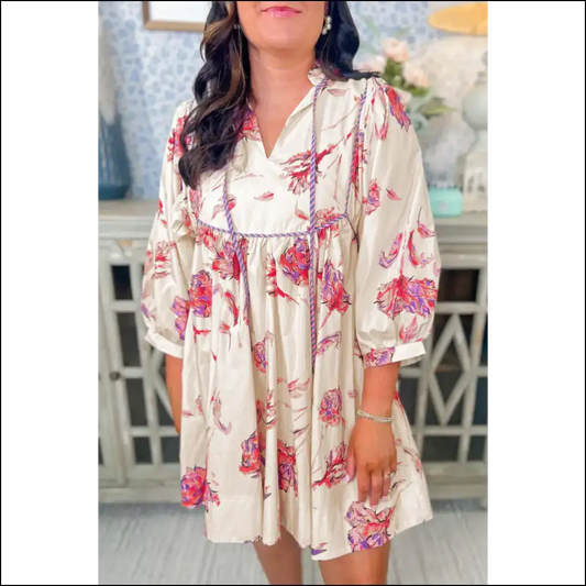 Needful Things: Chic White Floral Mini Dress – Curves Ahead! 🌼🤣 - 1x - Plus Size Dresses on Sale Worldwide Shipping