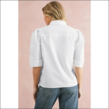 Needful Things Chic White Puff Sleeve: your Bf (blouse Friend) 😜 - Blouses on Sale Worldwide Shipping