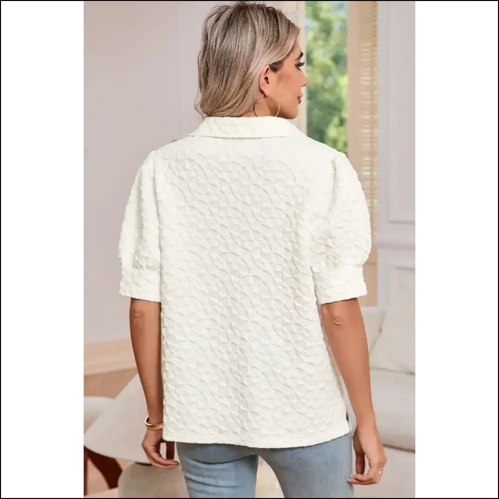 Needful Things: Chic White v Neck Puff Sleeve Perfection (...!) 💀😇 - t Shirts on Sale Worldwide Shipping