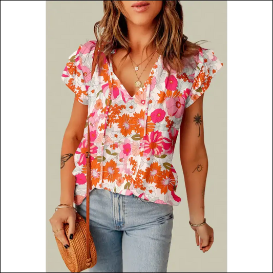 Needful Things: Floral Print Frenzy—blouse so Good It’s Illegal 😜 - Multicolor / s - Blouses on Sale Worldwide Shipping