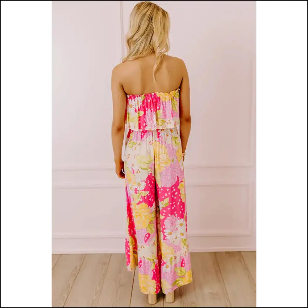 Needful Things: from Drab to Fab in Floral Print Ruffled Tube Jumpsuit! 🌼💀 - Jumpsuits & Rompers on Sale Worldwide Shipping