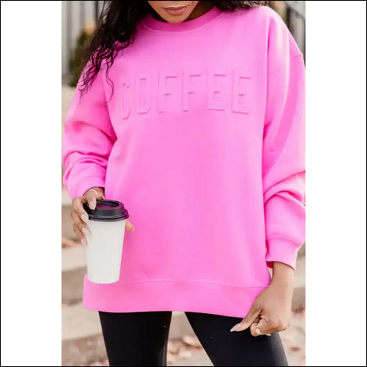 Needful Things: Fueled by Coffee Slaying in Drop Shoulder Sweatshirts ☕ - Bonbon / s - & Hoodies on Sale Worldwide Shipping