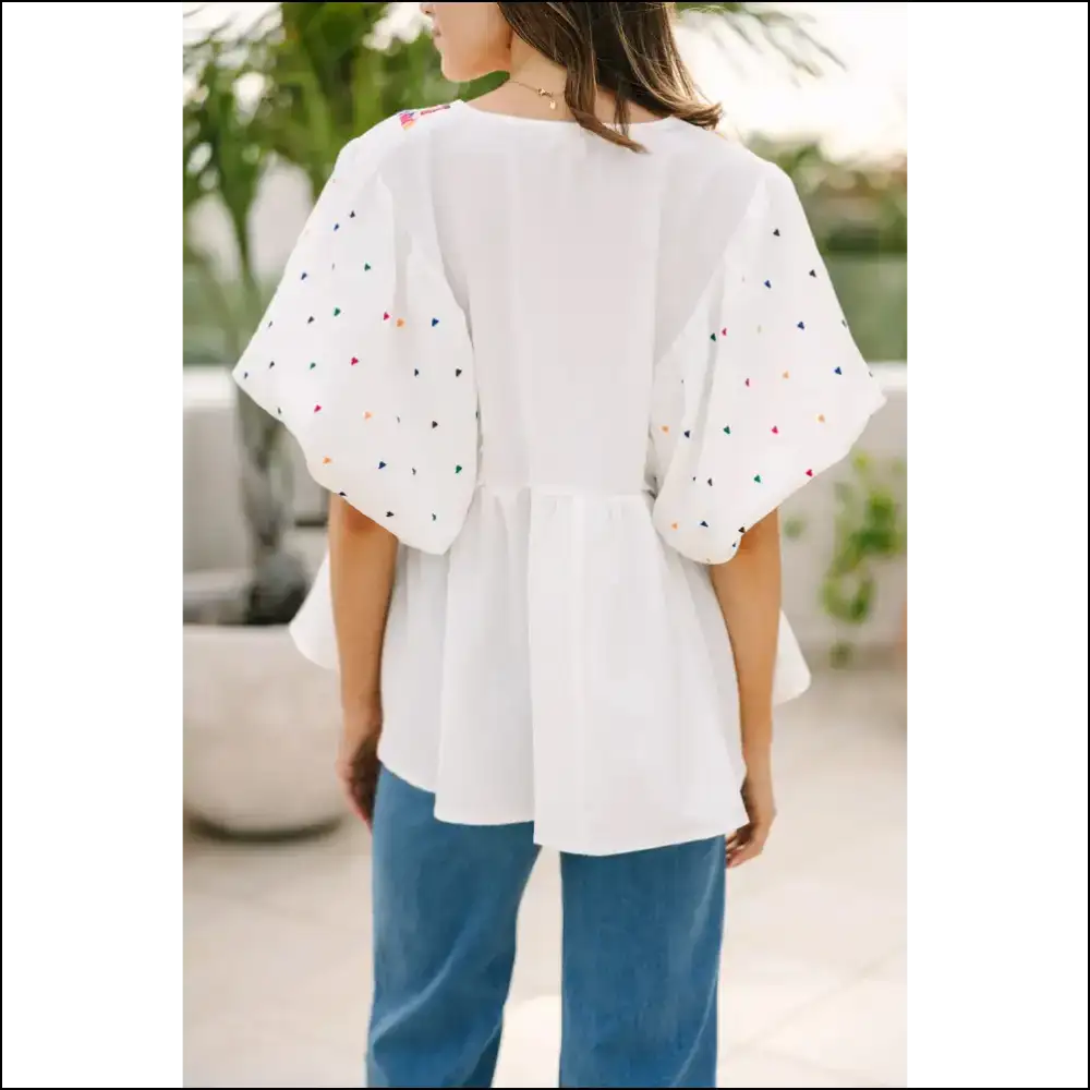Needful Things: Geometric v Neck Blouse - Fashionista 😜 - Blouses on Sale Worldwide Shipping