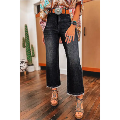 Needful Things: High Waist Flared Jeans - Pants so Good They’re Basically a Time Machine 👖🕰️ - Carbon Grey / 4 - on Sale Worldwide Shipping