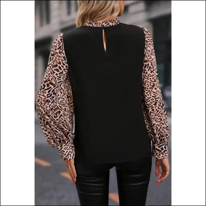 Needful Things: Leopard Print Lantern Sleeve Blouse - so Fierce it Roars! 🐆 - Blouses on Sale Worldwide Shipping