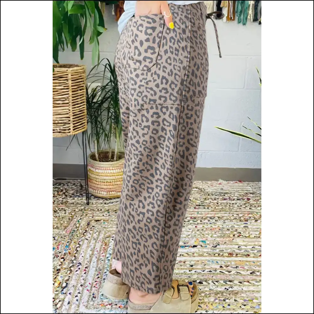 🐆 Needful Things: Leopard Print Wide Leg Pants - so Wild they Roar! - Jeans on Sale Worldwide Shipping
