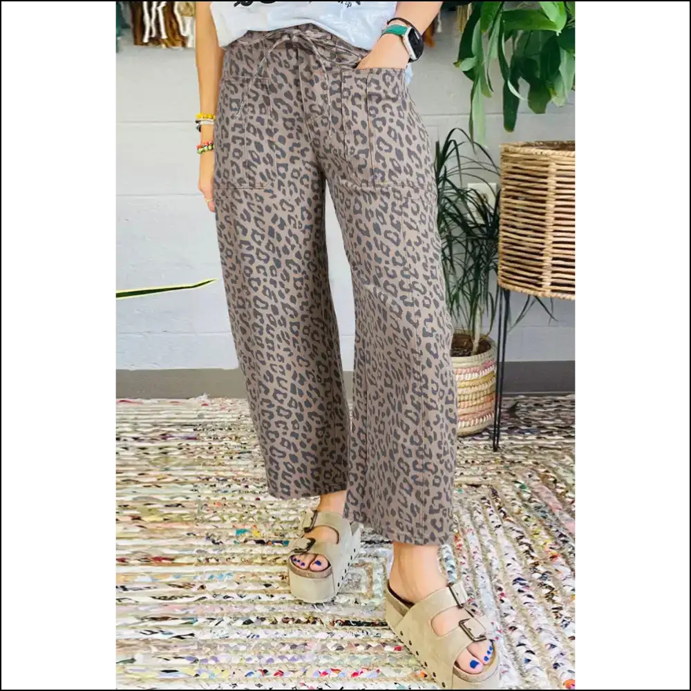 🐆 Needful Things: Leopard Print Wide Leg Pants - so Wild they Roar! - Jeans on Sale Worldwide Shipping