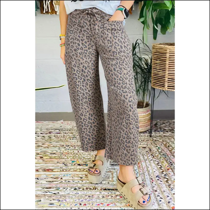 🐆 Needful Things: Leopard Print Wide Leg Pants - so Wild they Roar! - Jeans on Sale Worldwide Shipping