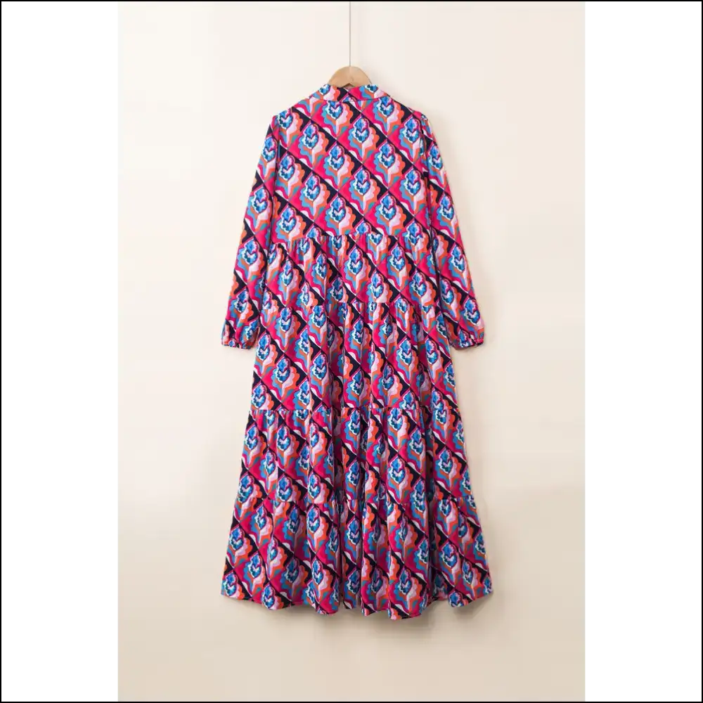 Needful Things: Not-quite-maxi Totally Rad Multicolor Abstract Geometric Dress 🤪 - Midi Dresses on Sale Worldwide Shipping