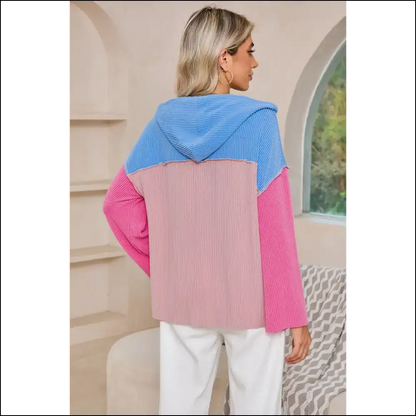 Needful Things: Pink Color Block Hoodie – so Fetch! 💖 - Sweatshirts & Hoodies on Sale Worldwide Shipping