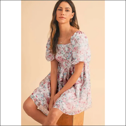 Needful Things: Pink Floral Disaster (but Make it Fashion) 🌸 - Short Dresses on Sale Worldwide Shipping