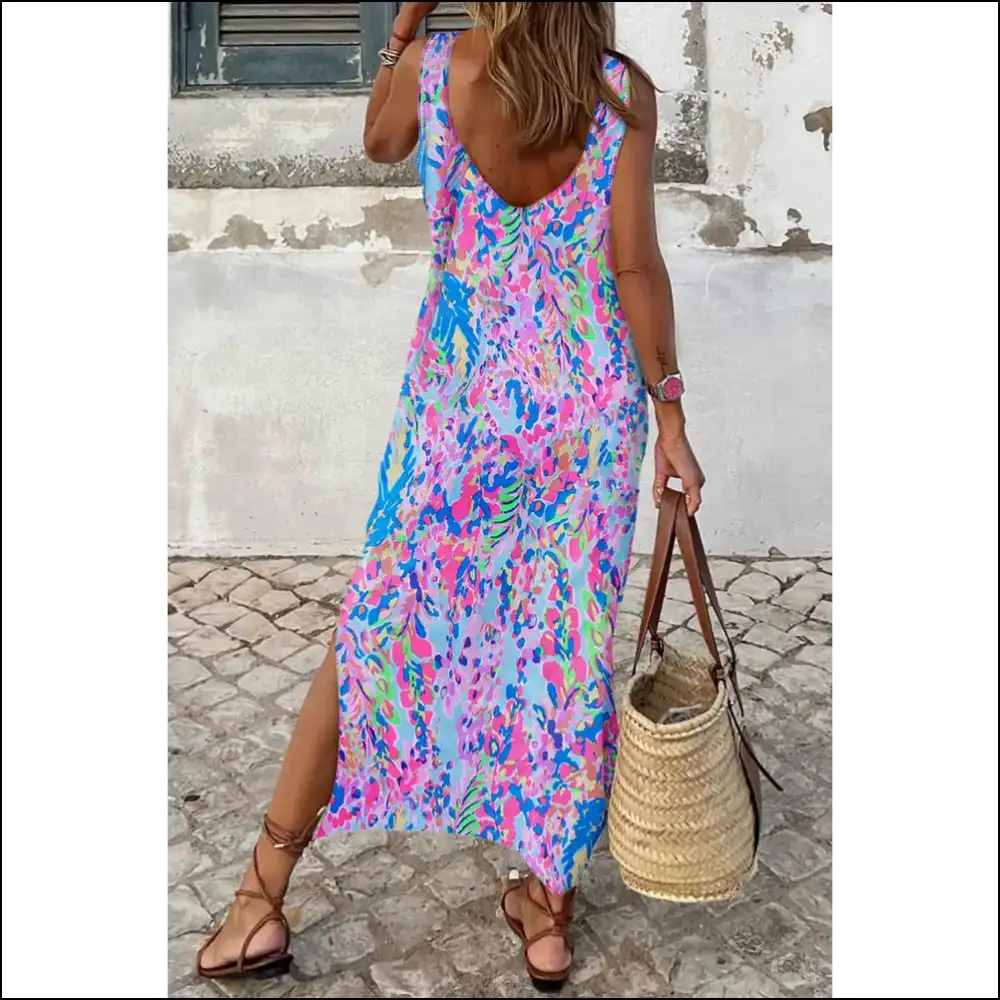 Needful Things: Purple Fluorescent Maxi Dress of Doom! 😈 Sleeveless Perfection - Dresses on Sale Worldwide Shipping