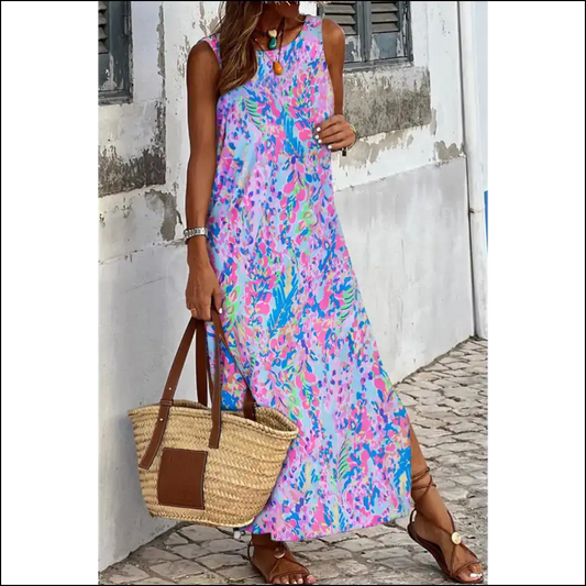Needful Things: Purple Fluorescent Maxi Dress of Doom! 😈 Sleeveless Perfection - s - Dresses on Sale Worldwide Shipping
