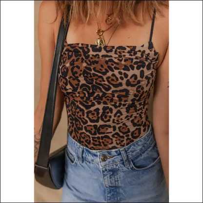 Needful Things: Roar-some Brown Ruched Leopard Bodysuit Alert! 🐆 - on Sale Worldwide Shipping