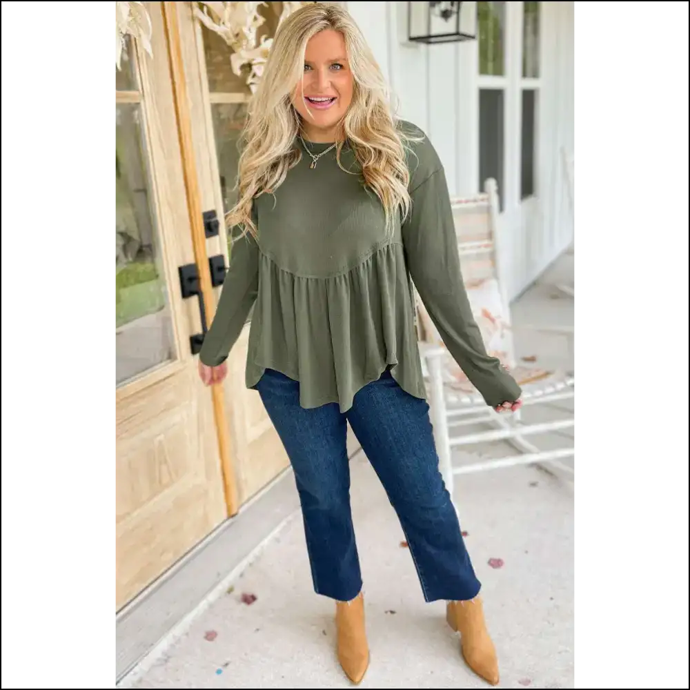 Needful Things: Thermal Knitted Babydoll Flare Top - Bye Bra! 🤣 - Plus Size Tops on Sale Worldwide Shipping