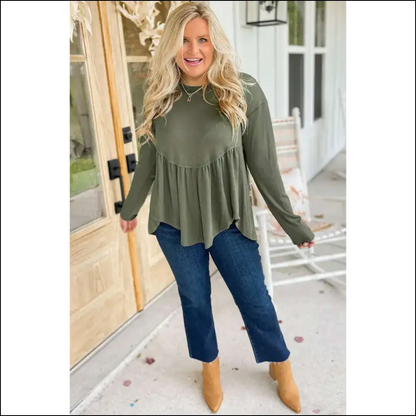 Needful Things: Thermal Knitted Babydoll Flare Top - Bye Bra! 🤣 - Plus Size Tops on Sale Worldwide Shipping
