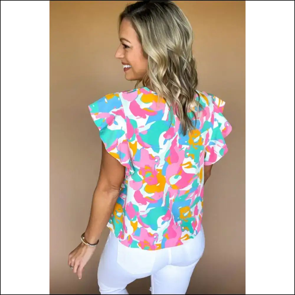 Needful Things: Vibrant Multicolor Abstract Fabulosity! 🤪 - Blouses on Sale Worldwide Shipping
