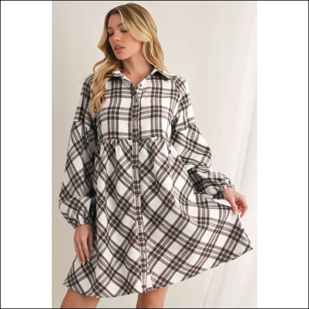 Needful Things: White Plaid Bubble Dress - so Good It’s Scary 😈 - Short Dresses on Sale Worldwide Shipping