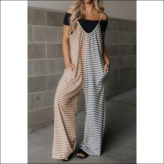 Needful Things: Yellow Stripe Color Block Jumpsuit 🔥warning: May Cause Stares! - s - Jumpsuits & Rompers on Sale Worldwide Shipping