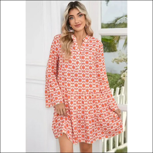 Orange Floral Mini Dress: Needful Things’ ?Oops! I’m Adorable’ 🌼 - s - Short Dresses on Sale Worldwide Shipping