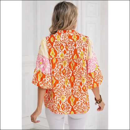 Orange Leopard Blouse: Needful Things Made you do it 😈 - Blouses on Sale Worldwide Shipping
