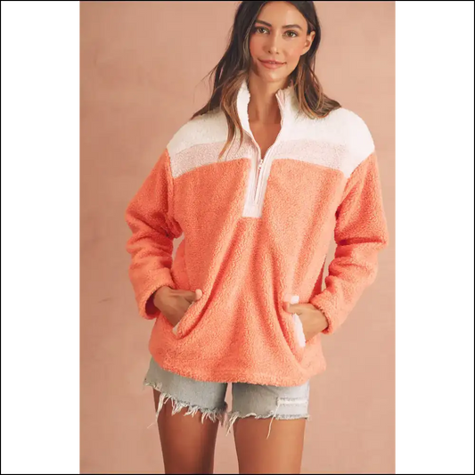 Orange you Glad Found this Vibrant Colorblock Hoodie? 🍊 Needful Things! s - Sweatshirts & Hoodies on Sale Worldwide Shipping