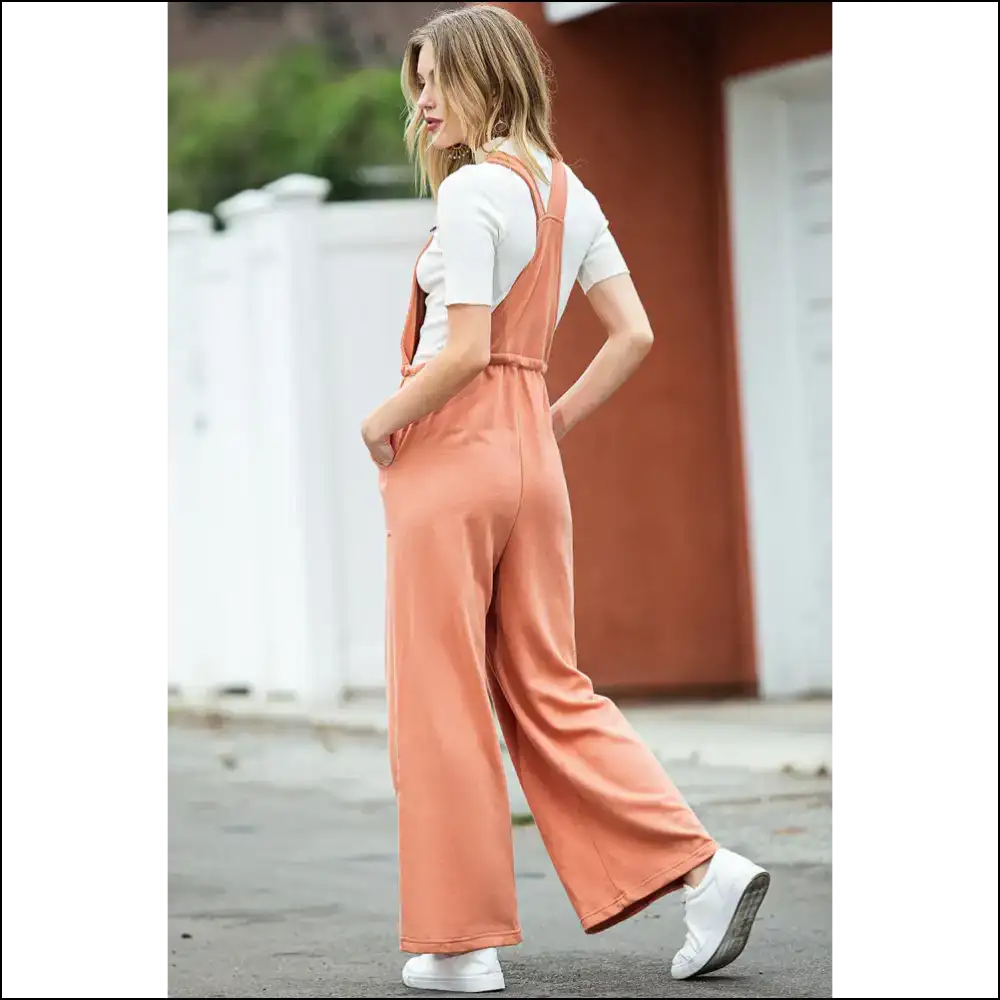 Orange you Glad these Drawstring Wide Leg Overalls Exist? 🤪 Needful Things - Jumpsuits & Rompers on Sale Worldwide Shipping