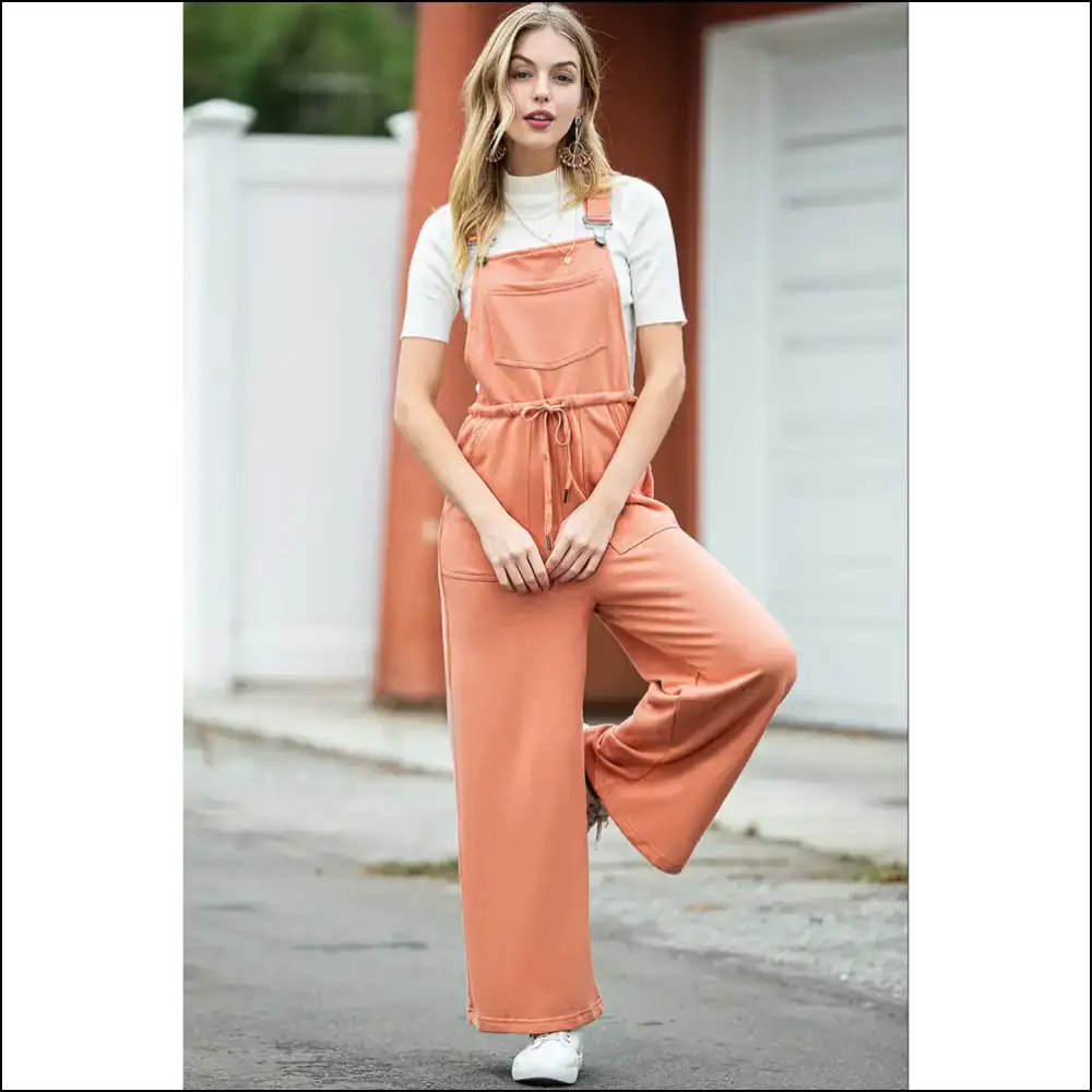 Orange you Glad these Drawstring Wide Leg Overalls Exist? 🤪 Needful Things - Jumpsuits & Rompers on Sale Worldwide Shipping