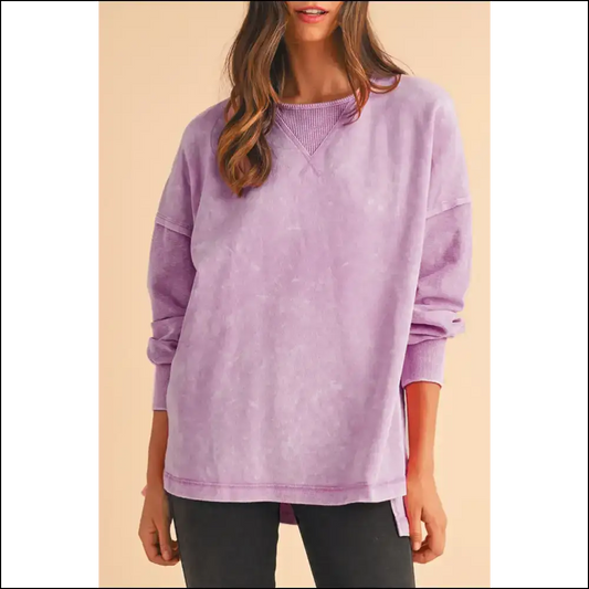 Orchid Petal Oversized Sweatshirt: so Comfy Youll Never Leave the Couch 🌸 - s - Sweatshirts & Hoodies on Sale Worldwide Shipping